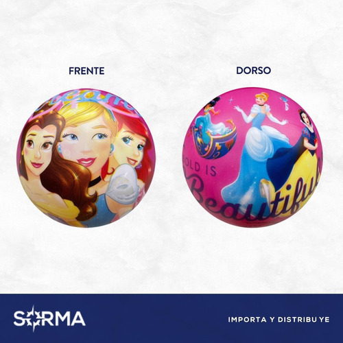 Imagen 3 de 8 de Pelota Goma Mickey/princesas Licencia Oficial Disney