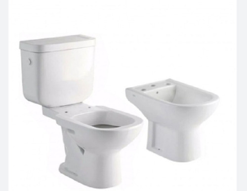 Combo Bari Ferrum Inodoro Largo+ Deposito Ap + Bidet Blanco