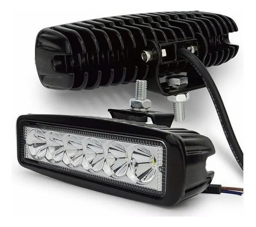 Barra Ultra Slim 18w 6 Led Flood Agro Cuatri 4x4 Tractor Ns