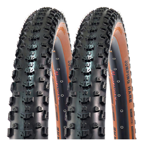 Par 2 Llantas Bicicleta Montaña 29x2.60 Reforzada Resistente Color Marrón
