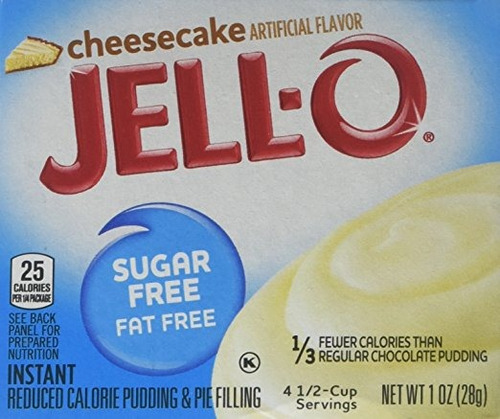 Jell-o Sin Azúcar Pudín Instantáneo De Queso Mezcla, Conde 6