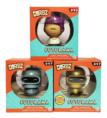 Futurama Funko 3 Dorbz + Edicion Chase Año 2016 Originales