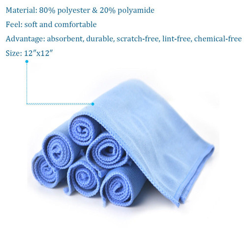 8 Pack Premium Cristal De Microfibra Paño De Limpieza Para L