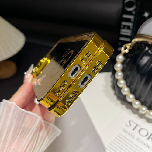 Funda Protectora Acrílica Gold Lion Para iPhone X Xs Max Xr 11 12 13 14 15 16 Pro Max 14plus 15plus 16plus