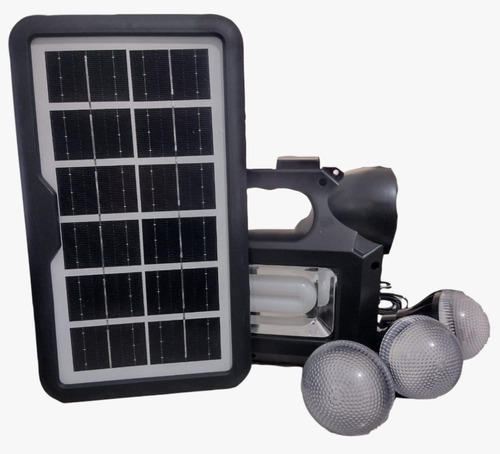 Planta Solar Recargable 3 Bombillos Camping Radio Bt Usb Sd