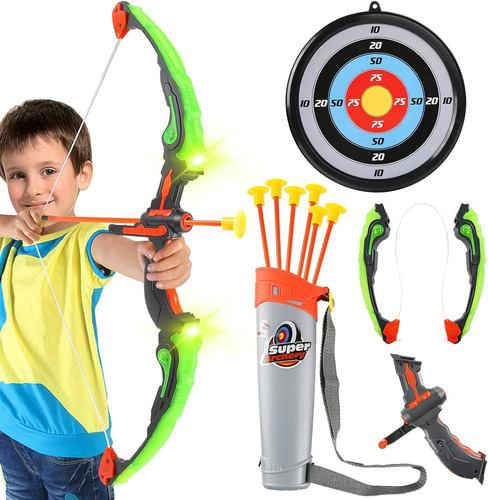 Arco De Juguete Para Niños Mejora La Coordinación Juego De Tiro Con Arco Al Aire Libre Para Niños Azul