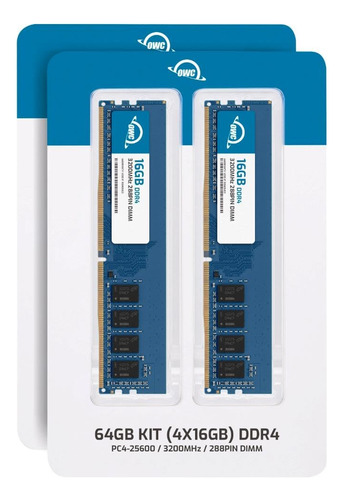 Owc 64gb (4x16gb) Ddr4 3200mhz Pc4-25600 Cl22 1rx8 Udimm