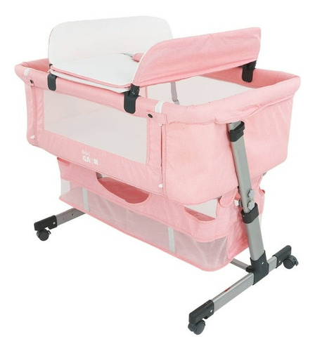 Cuna Colecho Plegable Con Cambiador Desmontable Baby Gaon Multifuncional Baby Crib Rosa (Usado)