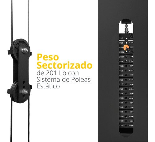 Gimnasio Multifuncional Smith Tayga T4 Estructura Negro Tapizado Negro