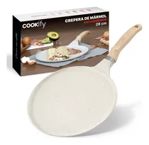 Comprar Crepera o Comal Antiadherente 28 cm Cookify | Stone-Tech Series | Libre de PFOA, Cocina Saludable. Color Mármol Beige