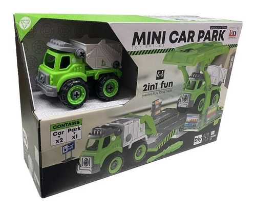 Set De Vehiculos Para Armar Mini Car Park Premium