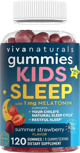 Gomitas Melatonina 120 Gomitas Niños Fresa 1 Mg Eg V41