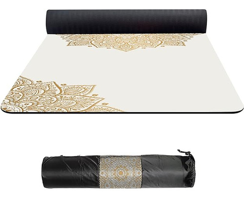 Tpe Large Yoga Mat Non Slip Fitness Mat With Carry Bag Extra