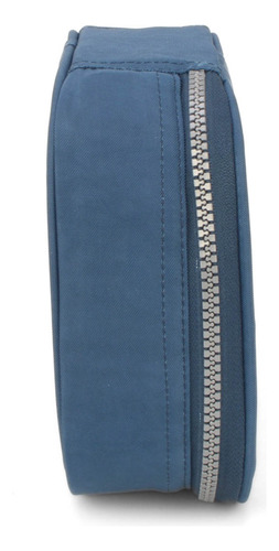 Estojo Escolar Juvenil Box Capacidade 100 Lápis 36 Elásticos Cor Azul-azul Liso