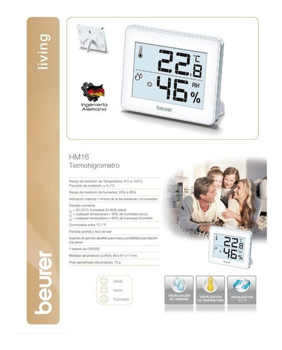 Termohigrómetro (medidor De Temperatura Y Humedad) Beurer