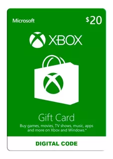 Tarjeta Xbox Gift Card 20 Usd Entrega Inmediata