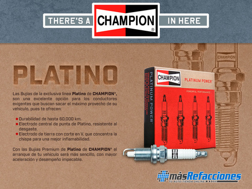 Kit De 6 Bujías Platino 323ti 2.5l 6 Cil 99 Al 00 Champion