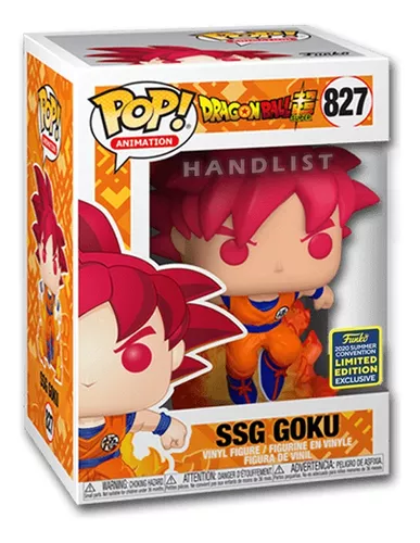 Funko pop dragão super zq bola versão da mão para fazer anime modelo 827 #  ssg super saiyan goku cabelo vermelho modelo brinquedos crianças presente -  AliExpress