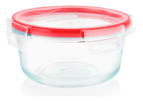 Contenedor Redondo 950 Cc Fresh Lock Pyrex Taper Vianda Color Transparente