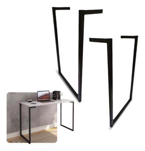 Pé Mesa Base Industrial L Altura 75 Cm Escrivaninha Angular