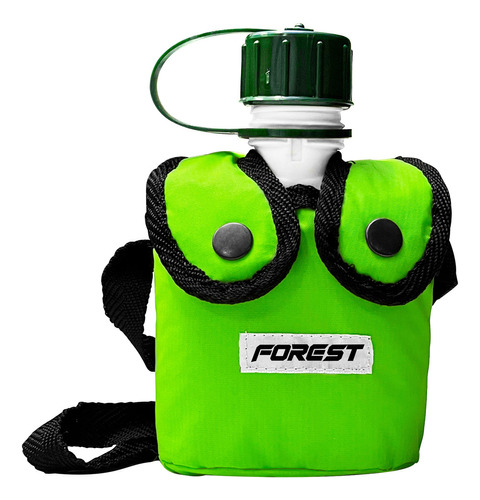 Cantimplora Infantil Forest Escolar Campamento Funda Termica Color Verde