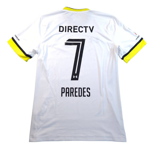 Camiseta Local Colo Colo 2016, #7 Paredes, Under Armour, M (Usado)