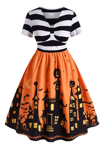 Zezclo Vestido De Halloween De Talla Grande Para Mujer Diver