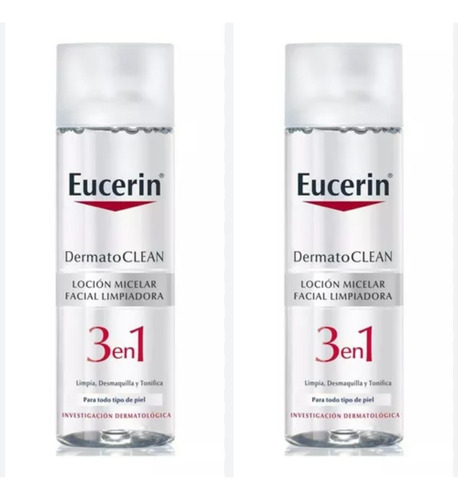 Eucerin Dermatoclean 3 En 1 Loción Micelar 200ml X2pz