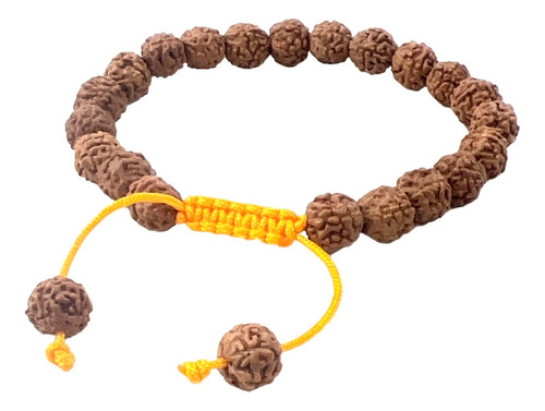 Mala Semillas De Rudraksha - Pulsera 24 Cuentas De Nepal Diámetro 7 cm Largo 18 cm