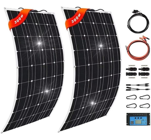 Panel Solar Flexibl Monocristalino Pet Kit Para Hogar Barco