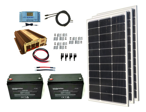 Kit Panel Solar Monocristalino 300 W + Inversor