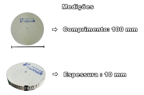 Kit Disco De Feltro P/ Polimento 100x10 + Massa Marrom 145g X