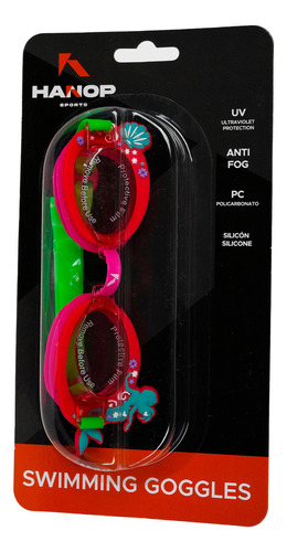 Goggles De Natación Infantil Con Ajuste De Neopreno Hanop 12005 Junior Rosa