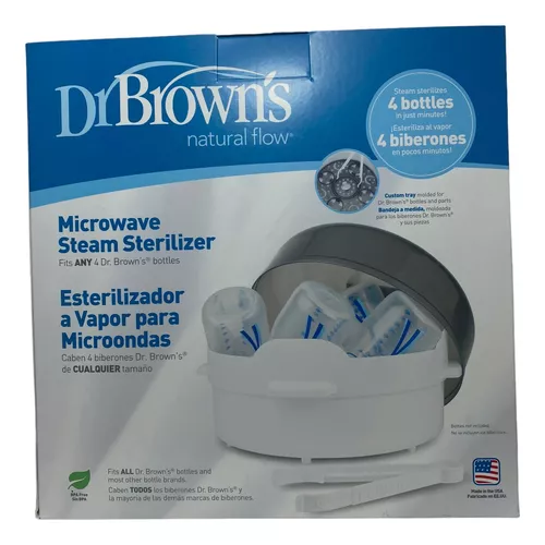  Esterilizador a vapor Dr. Brown's para microondas : Bebés