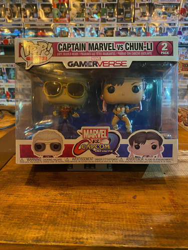 Funko Pop Marvel Vs Capcom / Captain Marvel Vs Chun Li (Usado)