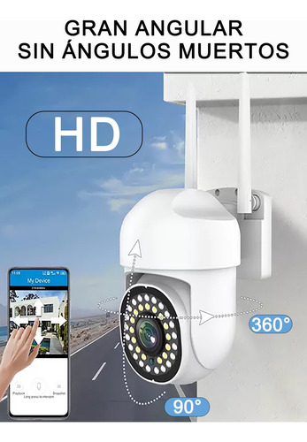 2.4g Camara De Vigilancia Inalambricas Seguridad Wifi 1080p Blanco