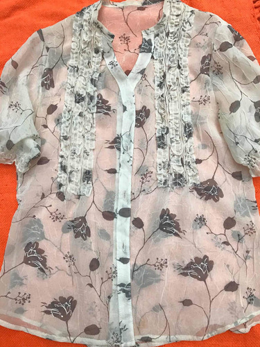 Blusa - Camisa De Gasa Talle S Para Mujer Nueva Hecha A Mano