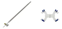 Comprar Kit Laboratorio Pinza Doble Y Bureta Robinete Teflon 25 Ml