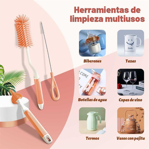 Cepillo Para Botellasjuego Cepillos Limpieza Para Botellas