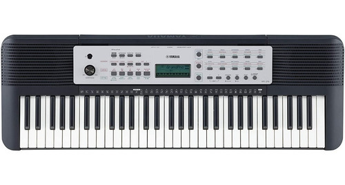 Teclado musical e adaptador Yamaha Portable Ypt270 de 61 teclas, cor preta