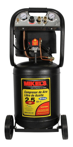 Compresor de aire eléctrico portátil Mikel's CALA-2.5HP 50L 2.5hp 120V negro