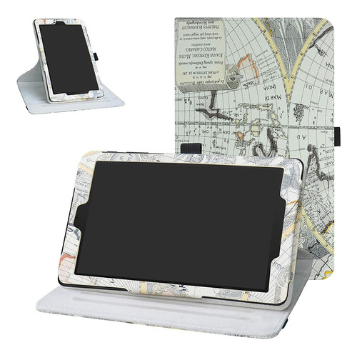 Funda Para Tablet T-mobile Alcatel Joy Tab De 8  Bige Mapa