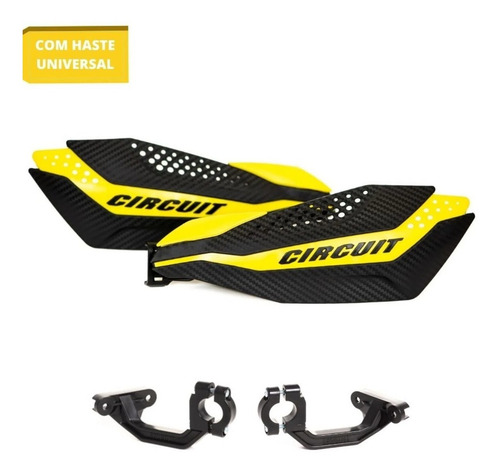Imagem 2 de 3 de Protetor De Mão Circuit Dakar Carbono E Azul Haste Nylon