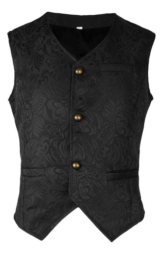 Chaleco Medieval De Jacquard, Estilo Steampunk, Ajustado, Pa