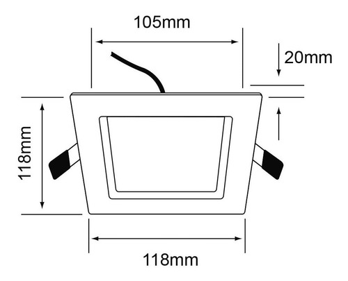 Lámpara Led Empotrado A Techo 6w 6500k 320lm Tecnolite