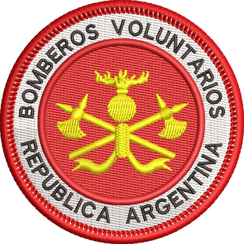 Bomberos Voluntarios Argentina - Parche Bordado - Premium