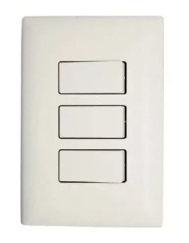 Interruptor Embutido Triple 9/32 Blanco/blanco S17 Sinthesi