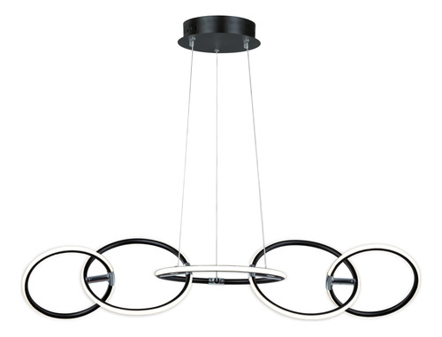 Pendant Loop 5 Luces 60w Luz Cálida Q16015-bk Quor Lighting