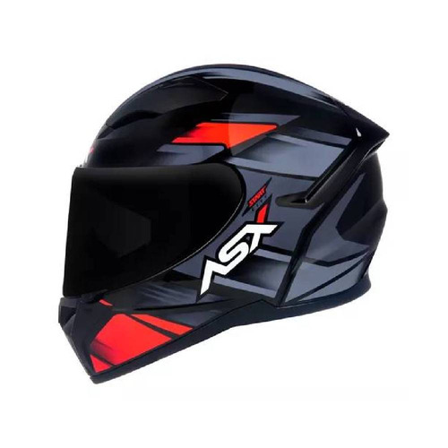 Capacete para moto  integral ASX  Start  vermelho brilhante tamanho P 