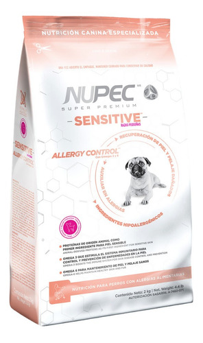 Alimento Para Perro Nupec Sensitive Razas Pequeñas De 8kg